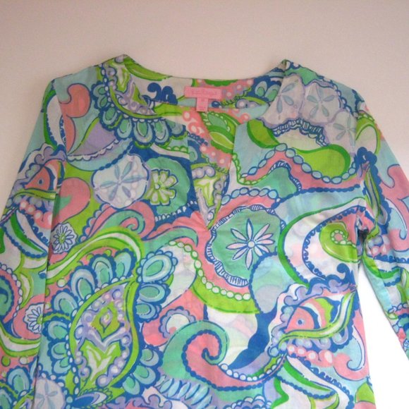 LILLY PULITZER "Amelia Island" Cotton Tunic Top - Picture 10 of 10